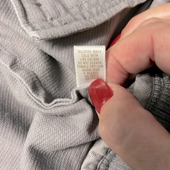 ABERCROMBIE AUTHENTIC VINTAGE GRAY COTTON BOMBER JUNIOR SIZE XL - Picture 10 of 10